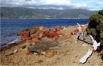  ??  ?? Below left: Remains of the fumigation shed on Matiu/Somes Island.