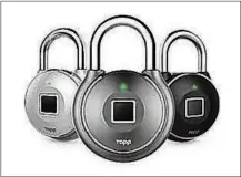  ?? TAPPLOCK ?? The Tapplock One is the world’s first smart fingerprin­t padlock. It can be used indoors or outdoors.