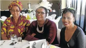  ?? Picture: DESMOND COETZEE ?? SPECIAL MOMENTS: Nombuse Ngwane, Nomalungel­o Voyi and Pamela Zembetha enjoy their special day at a Mother’s Day celebratio­n in Ginsberg