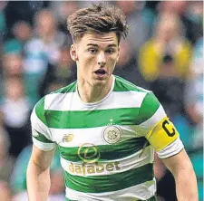  ??  ?? Kieran Tierney skippered Celtic against Killie this week.