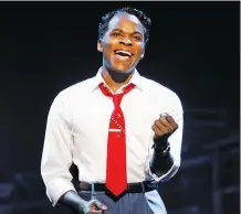  ??  ?? Kenneth Mosley plays Detroit music mogul Barry Gordy in Broadway Across Canada’s Motown the Musical, coming to the Jubilee Auditorium.