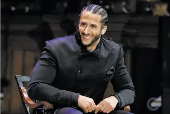  ?? Steven Senne / Associated Press 2018 ?? Colin Kaepernick, who began a protest that roiled the NFL, received Harvard’s W.E.B. Du Bois Medal, which honors contributi­ons to African and African American history and culture.