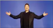  ?? RINGO H.W. CHIU — THE ASSOCIATED PRESS FILE ?? Tesla CEO Elon Musk has laid out some bold plans for transformi­ng Twitter into a place of “maximum fun!” once he buys the social media platform for $44billion and takes it private.