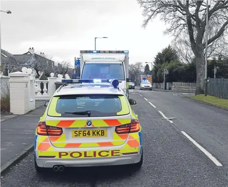  ??  ?? EMERGENCY services attended a two-car crash in Tayside.
The incident took place at the junction of Fairies Road and Viewlands Road West in Perth at around 11am yesterday.
Two ambulances, three police cars, and two fire appliances were at the scene.