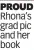  ?? ?? PROUD Rhona’s grad pic and her book