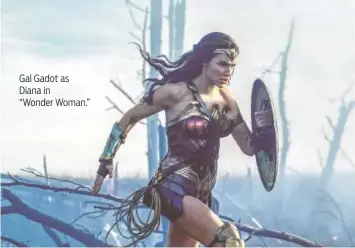  ?? CLAY ENOS/ DC COMICS ?? Gal Gadot as Diana in “Wonder Woman.”