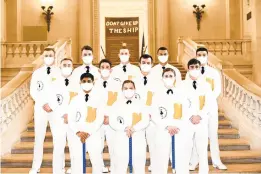  ?? COURTESY OF NAVAL ACADEMY ?? This weekend, the Naval Academy’s 28th Company, pictured, also known as the croquet company, will take on the Ninth Wing, the nickname given to midshipmen who lived at St. John’s College during the fall semester.