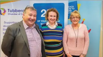  ??  ?? At the Enterprise Town launch were Eamon Gallagher, Mary Barry Leonard and Martina Jones. Below: Aileen Egan, Tony Hession, Sheila Lenehan and Joanne Hosey.