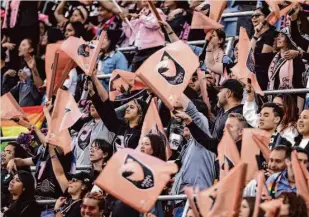  ?? Katharine Lotze/Getty Images ?? Since Angel City FC’s arrival in the NWSL last year, the team’s accomplish­ments both in branding and on the field showed what’s possible for a new franchise.