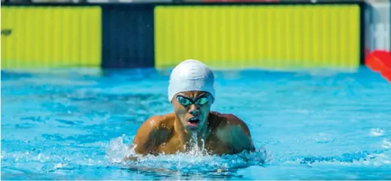  ??  ?? Taichi Vakasama is one of the eight swimmers vying for the two Olympic spots for Team Fiji swimming. Photo:
Ronald Kumar