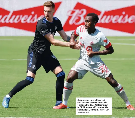  ?? PHOTO USA TODAY SPORTS ?? Après avoir ouvert leur saison samedi dernier contre le Toronto FC, Joel Waterman et le CF Montréal affrontero­nt le Nashville SC samedi.