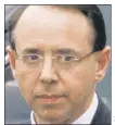  ??  ?? Deputy AG. ROD ROSENSTEIN