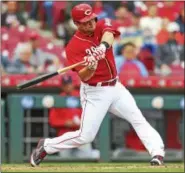  ?? AARON DOSTER — THE ASSOCIATED PRESS ?? Devin Mesoraco was batting .220 with one home run and three RBI in 18 games for Reds this season.