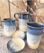  ?? ?? The most popular item that Ken Marshall makes is a starfish mug.