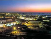  ??  ?? A night view of Chabahar port