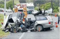  ?? Photo: PHIL REID/ FAIRFAX NZ ?? Torn up: The crash that killed Lance Rielly and Stephanie Fox.