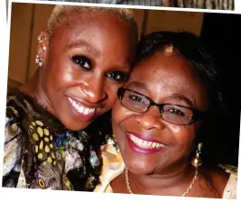  ??  ?? Close bond: Cynthia with her mum Edith and, top, in her Oscar-nominated role in new movie Harriet