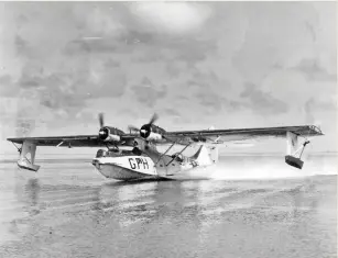  ?? Photo: PACIfiC MODERN HISTORY ?? Catalina Flying Boat at Laucala Bay, Fiji, in 1945.