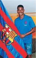  ??  ?? PRESENTADO. Júnior es el cuarto fichaje del club catalán para la temporada 2019-2020.