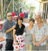  ?? Photo / Peter de Graaf ?? Ma¯ ha chef Ming Poon (left) with partner Diane Langman and Wharepuke owners Tania Booth and Mark Graver.