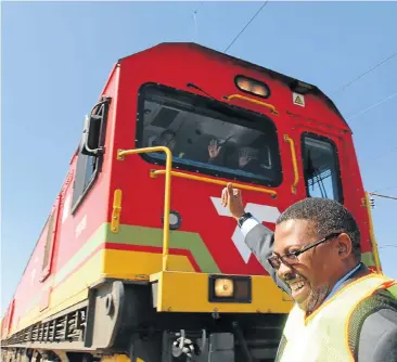  ??  ?? DO THE LOCOMOTIVE: Transnet’s Siyabonga Gama ignored consultant­s who told the rail carrier to ’shrink itself to greatness’