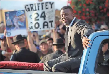  ?? New York Daily News/TNS - Andrew Schwartz ?? Hall of Fame outielder Ken Griffey Jr. will be using his vast knowledge in baseball in another outlet after being hired as a senior adviser to commission­er Rob Manfred.
