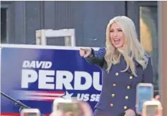  ?? AP PHOTO/JOHN BAZEMORE ?? Ivanka Trump speaks during a campaign rally for Republican Georgia Sens. Kelly Loeffler and David Perdue on Monday in Milton, Ga.