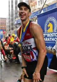  ?? 2023 FILE/JOHN TLUMACKI/GLOBE STAFF ?? Zdeno Chara’s 6-foot-9-inch stature will make him impossible to miss among the 30,000 Boston Marathon competitor­s.