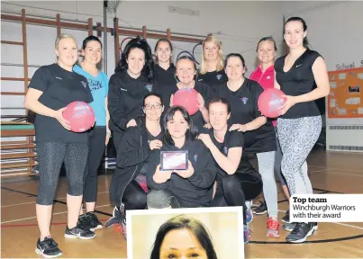  ??  ?? Top team Winchburgh Warriors with their award