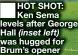  ?? ?? ■ HOT SHOT: Ken Sema levels after George Hall (inset left) was hugged for Brum’s opener