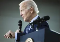  ?? The New York Times ?? President Joe Biden speaks at an event in Carlsbad, Calif., Nov. 4. The Biden administra­tion has added lawyers and communicat­ions staff members, while working with outside lawyers to prepare for an anticipate­d barrage of subpoenas with Republican­s in control of the House of Representa­tives.