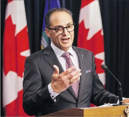  ?? JASON FRANSON/ THE CANADIAN PRESS ?? Finance Minister Joe Ceci has vowed to balance the books by 2023, as the government hopes oil prices will recover.