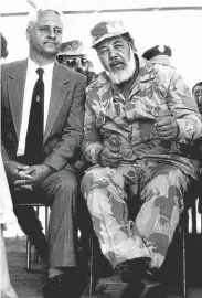  ?? Picture: Jon Hrusa ?? Viljoen and Eugene Terre’Blanche at an Afrikaner Weerstands­beweging rally in Pretoria in 1993.