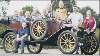  ?? Picture: Matt Alexander/PA Wire ?? PASSION Harold Baggott with three generation­s of his family and a Model T Ford