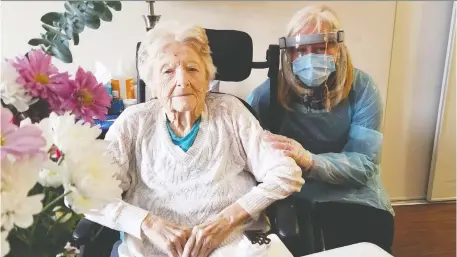  ??  ?? Jean Hayduk, pictured with her daughter, Barb, died Jan. 12 of COVID-19 at Revera Valley Stream Retirement Home in Nepean.