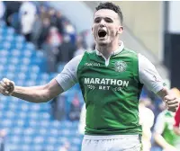  ??  ?? CLOSE ATTENTION McGinn is a midfield menace for Hibs