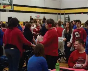  ?? ADAM DODD — THE NEWS-HERALD ?? Special education students at Riverside High School were able to enjoy a festive dance and party that catered to their needs.