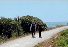  ?? PHOTO: SIMON HENDERY/FAIRFAX NZ ?? Police staff on the cycle track at Haumoana, Hawke’s Bay, near where Beale was found on February 6.