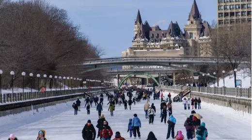  ??  ?? ABOVE: The frozen Rideau Canal is a hub of activity during the colder winter months. Ottawa Tourism BELOW: Winterlude festival features ice sculptures, concerts, a children’s winter playground and more. pho.stories/shuttersto­ck BOTTOM: The Canadian Museum of Nature is staging an expanded Butterflie­s in Flight show until April 22. Pierre Poirier