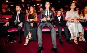  ??  ?? Lionel Messi (from left) with his wife Antonella Roccuzzo seated next to Cristiano Ronaldo, his son Cristiano Ronaldo Jr and his partner Georgina Rodriguez at the Fifa awards ceremony.