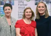  ??  ?? Karie O’Toole, Killarney; Erina MacSweeney, Killorglin and Maria Brosnan, Annascaul at the Kerry LEO women in business conference which took place at the Brehon Hotel in Killarney.