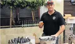  ??  ?? CHEERS CHAPS: Beer merchant Luke Meiring is all set for this weekend’s fourth Thousand Sensations Craft Beer, Spirits and Food Festival in Wilderness