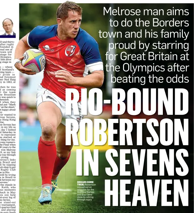  ??  ?? DREAM COME
TRUE: Robertson missed out on selection for the Glasgow Games and also came close to retiring through injury