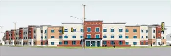  ?? VILLAGE OF TINLEY PARK ?? This rendering of The Reserve, a 47-unit apartment building that had been planned for the northeast corner of 183rd Street and Oak Park Avenue in Tinley Park.