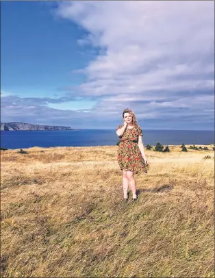  ?? SUBMITTED PHOTO ?? Katie Harvey models an outfit purchased at Model Citizens in St. John’s in one of her #50dayssupp­ortingloca­l posts. The 24-year-old launched the social media campaign in an effort to make her peers more aware of what’s available inside our own borders...