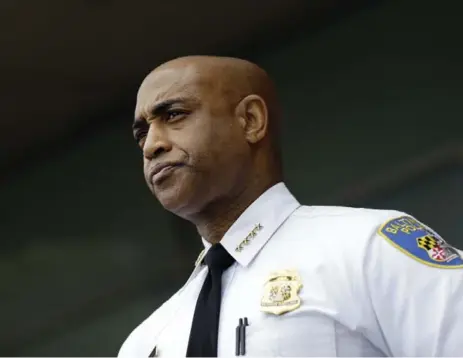  ?? PATRICK SEMANSKY/THE ASSOCIATED PRESS ?? Baltimore Mayor Stephanie Rawlings-Blake announced the firing of Baltimore Police Department Commission­er Anthony Batts, above, Wednesday.