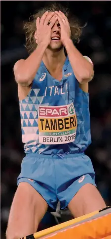  ??  ?? Gianmarco Tamberi, 26 anni, oro agli Europei 2016 di Amsterdam EPA