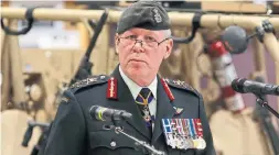  ?? PATRICK DOYLE THE CANADIAN PRESS ?? Gen. Jonathan Vance, chief of the defence staff, has promised to remove Canadian Forces members who are found to have acted inappropri­ately.