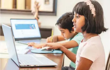  ?? Antonin Kelian Kallouche/Gulf News ?? Dubai schools rated ‘Developed’ swiftly mobilised digital platforms and stayed flexible on virtual class timings and formats to reduce stress on children. Picture for Illustrati­ve purposes.