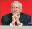  ?? — AFP ?? Labour leader Jeremy Corbyn listens to a speech at the Labour Party Conference on Sunday.